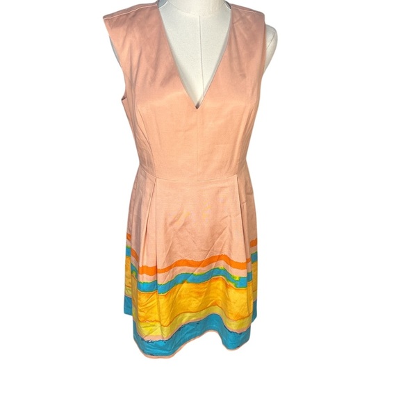 Tracy Reese x Anthropologie Pink Fit & Flare Dress | Size 4 - Picture 2 of 7